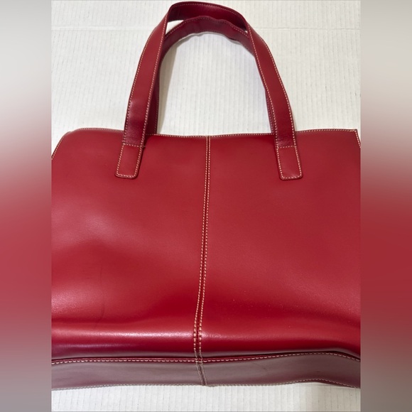 Wilsons Leather Handbags - Vintage Wilson’s Leather Red Shoulder Tote Bag Women’s Laptop Bag Multi-Pockets